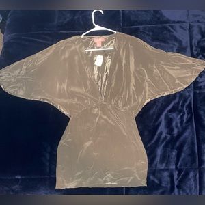 Vintage G-Unit Silk Dolman Sleeve Dress | Color: Olive | Size: S